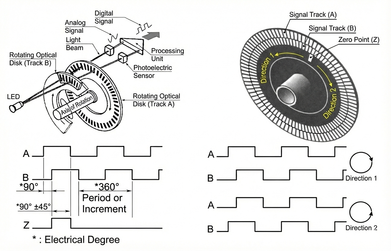 Incremental encoder measurement principle