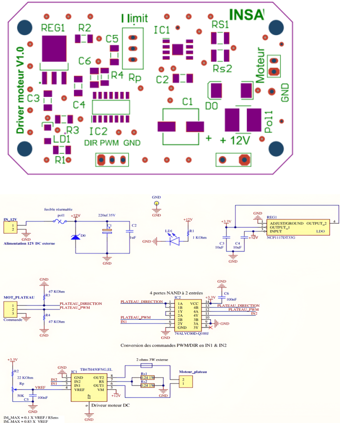 Motor driver board layout and schematic